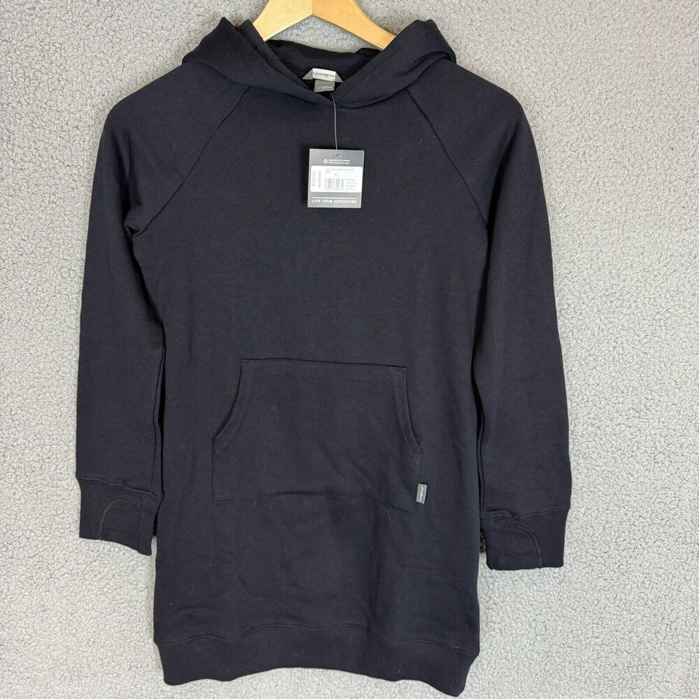 Eddie Bauer Hoodie Girls M Black Cozy Camp Pullover Sweatshirt NWT